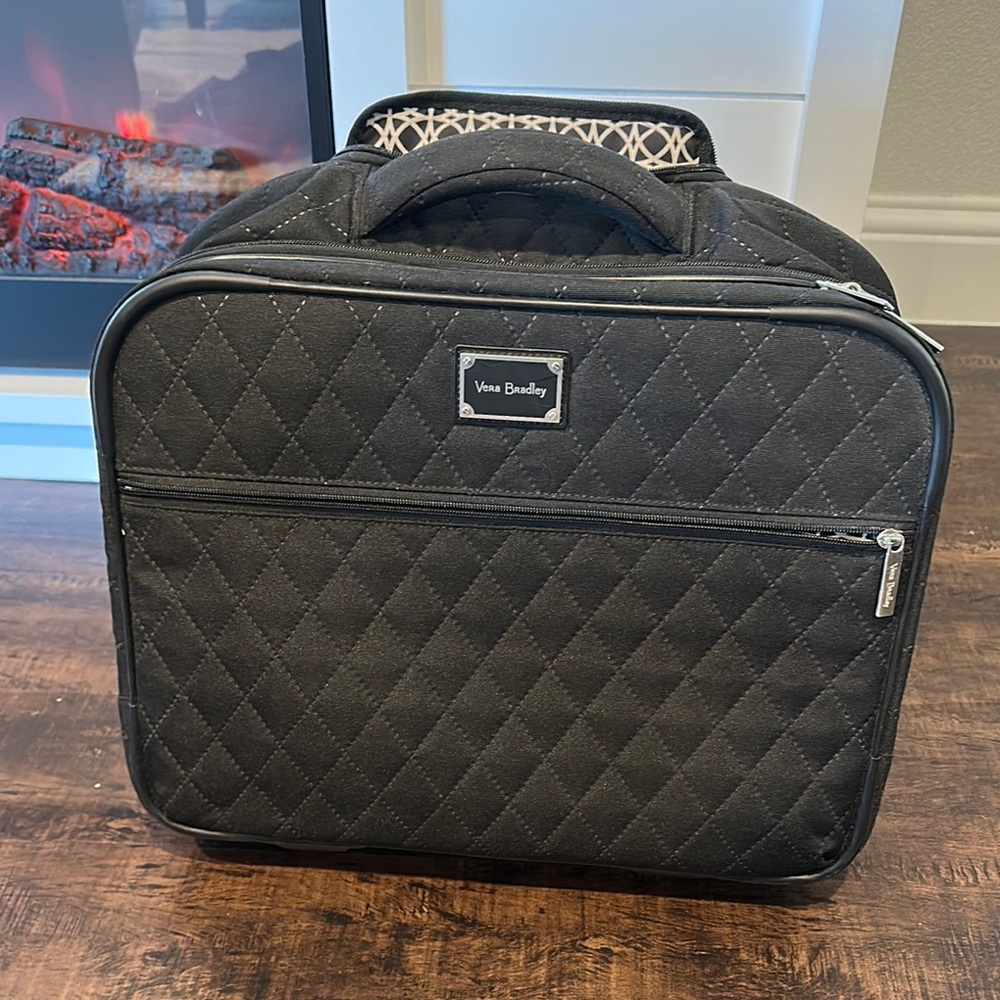 Vera Bradley Black Quilted Travel Bag with Sturdy Handle